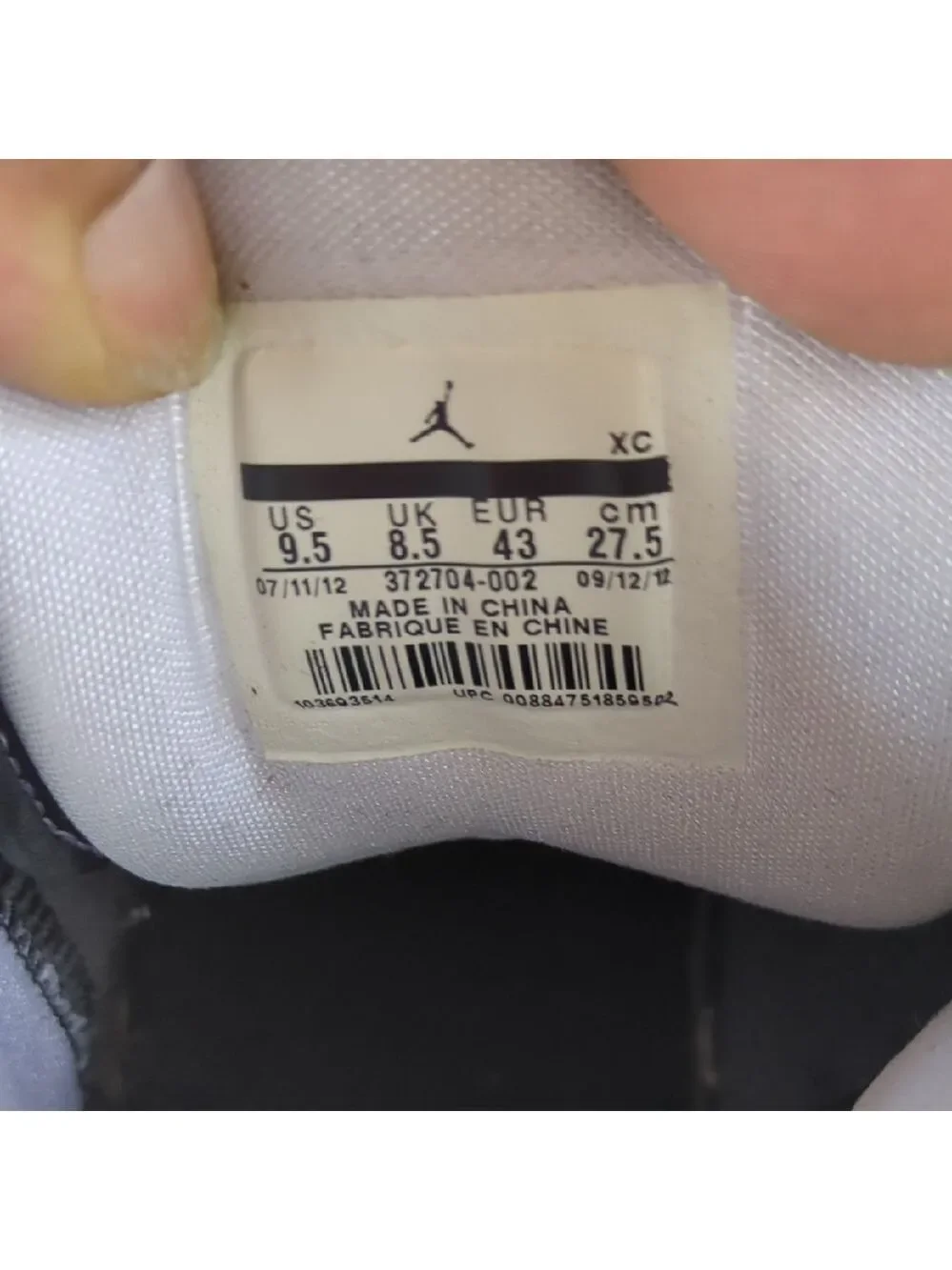 Air Jordan Gray and‎ Black Sneakers